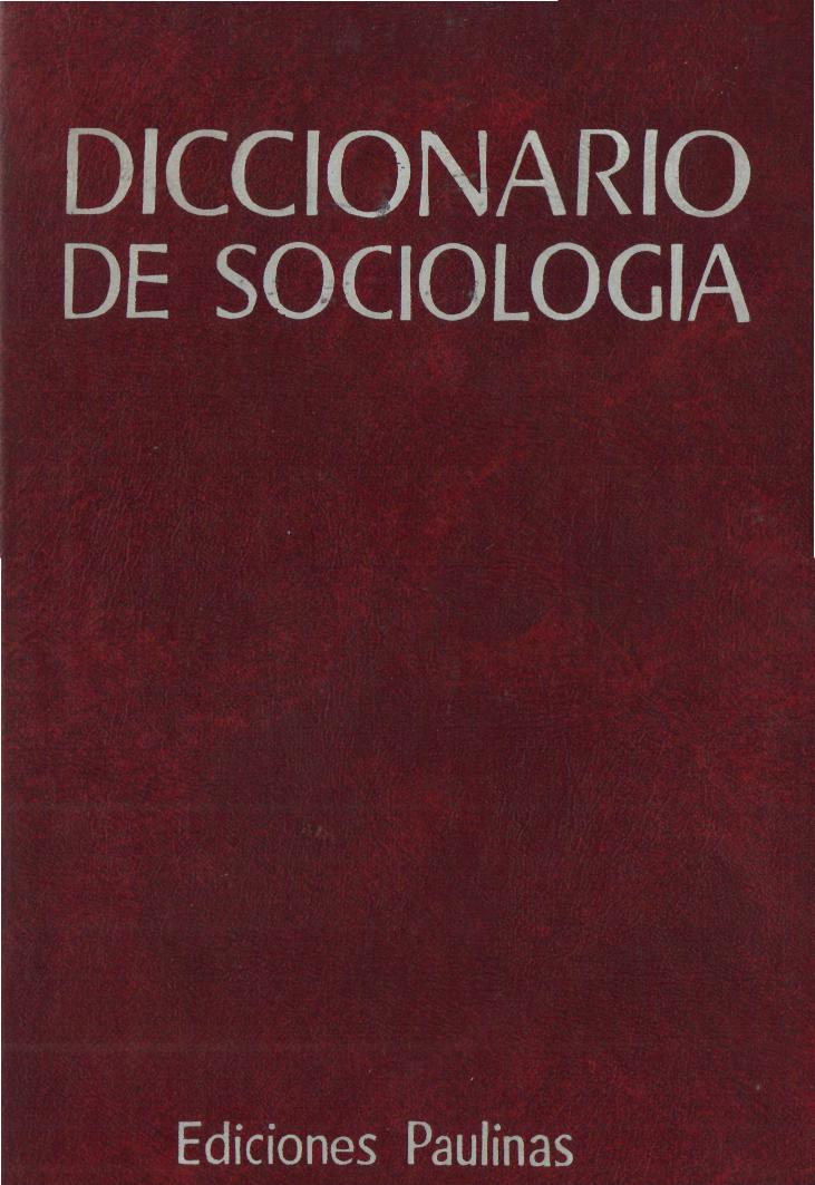 Diccionario de Sociología (I-Z).